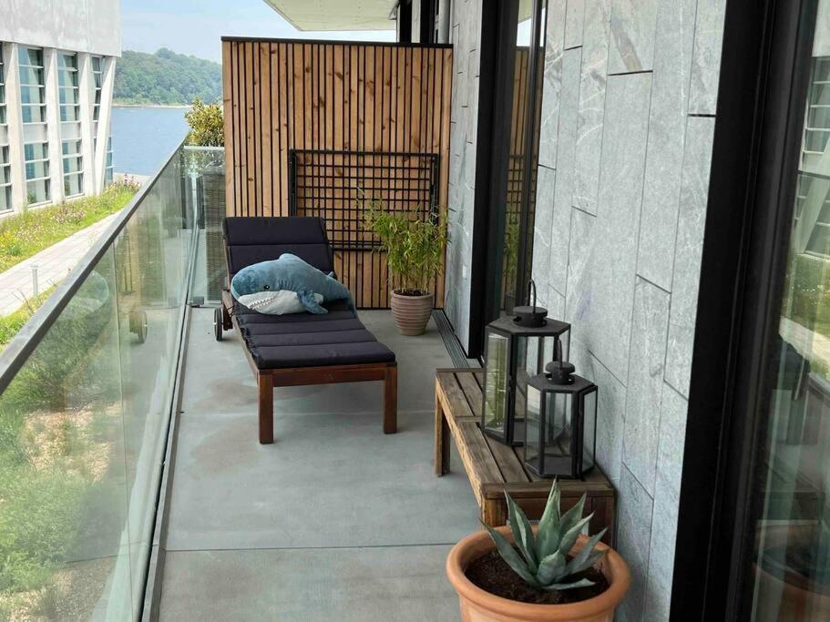 Ferienwohnung Bo Med Stil Og Udsigt Til Aarhus Lystbadehavn Exterior foto
